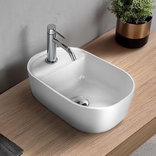 Small Vessel Sink, Ceramic, Round CeraStyle 077000-U